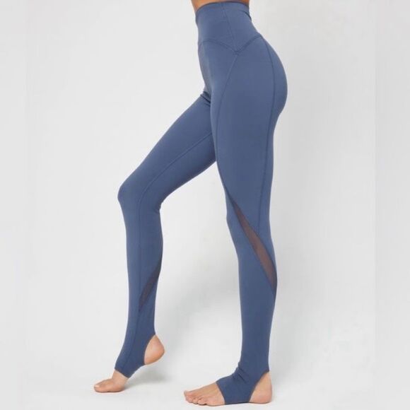 l*space Pants - L*Space Exhale Stirrup Leggings in Slate Blue Size M NWOT
